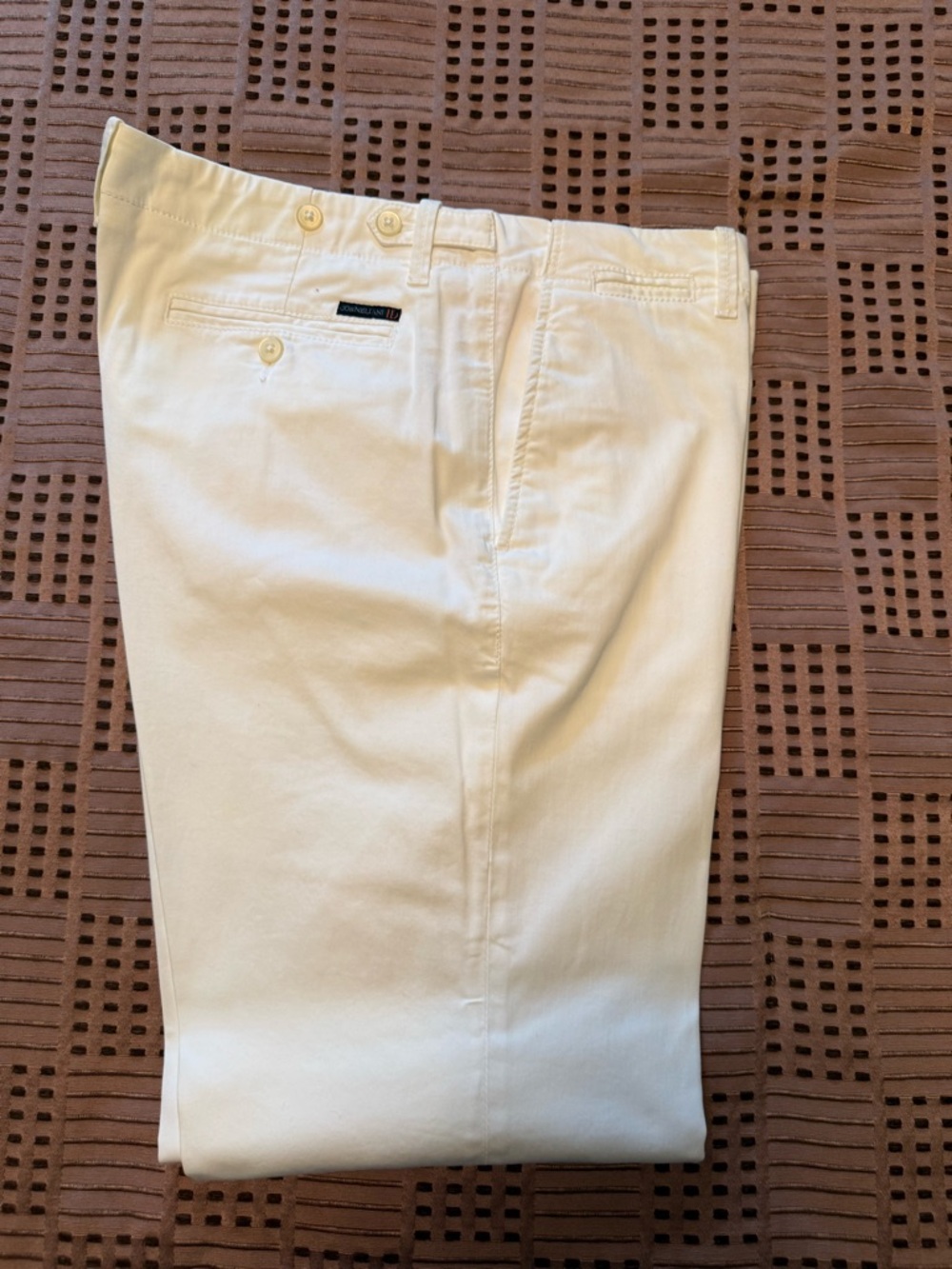 Corneliani ID Men's White Chino Pants - Classic Straight Fit